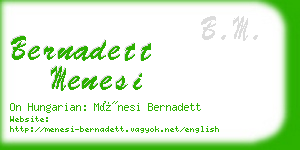 bernadett menesi business card